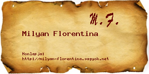 Milyan Florentina névjegykártya